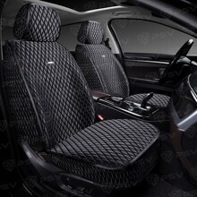 Накидки на передние сиденья 5D Xolodok 2 FRONT, материал холодок, цвет черный, строчка черная, кант черный