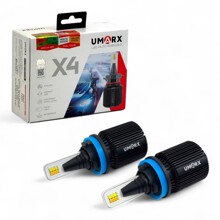 Светодиодные лампы H11 X4 2 COLOR 6000/3800K 4200Lm 44W белый/желтый 9-32v