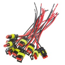 Разъем герметичный автомобильный 2-Pin с проводом (папа) (10шт)