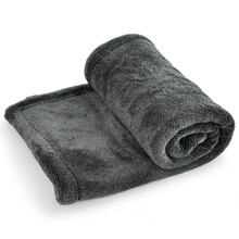 Полотенце 50*80 см микрофибра 1400гр для сушки авто, цвет серый (mf-005)