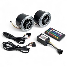 Дефлектор регулируемый под MB хром с RGB подсветкой (2шт комплект)