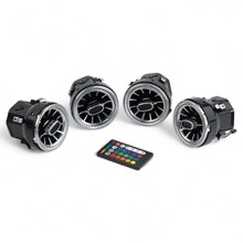 Дефлектор регулируемый под MB хром с RGB подсветкой (4шт комплект)