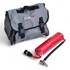 Компрессор 100 л/мин двухпоршневой, питание от акб, витой шланг, сумка-мешок для хранения Компрессор 100 л/мин двухпоршневой, питание от акб, витой шланг, сумка-мешок для хранения