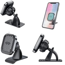 Телефонный держатель магнитный, на панель, цвет черный