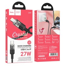 Телефонный кабель type-c-lightning usb/iphone 1,2м, 27W, материал текстильный, цвет черный