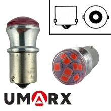 Светодиод S25 1156 (P21W BA15S) 9 SMD 2835 TC CL AL R красная 12v