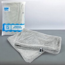 Полотенце 50*80 см XXL STANDART - двусторонее двойная Петля микрофибра для сушки авто, цвет серый