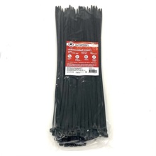 Хомут стяжка нейлон 4,8*300 мм, цвет черный (100 шт пакет)