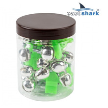 Бубенчик паяный, цвет серебро (банка) уп. 10 шт