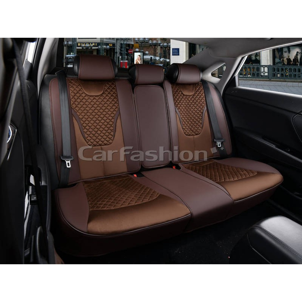 Комплект чехлов на весь салон 5D RIDER PLUS, каркасные цвет кофе, строчка кофе, кант кофе Комплект чехлов на весь салон 5D RIDER PLUS, каркасные цвет кофе, строчка кофе, кант кофе