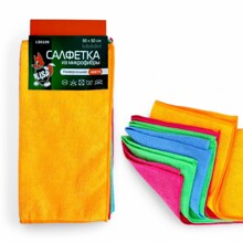 Набор салфеток из 6-ти шт 30*30 см микрофибра (LS0109)