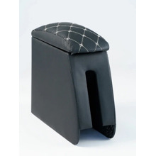 Бар - подлокотник для лада 2107, кож.зам. цвет черный, строчка белая, ромб в коробке