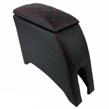 Бар - подлокотник для лада 2107, кож.зам. цвет черный, строчка красная, ромб в коробке