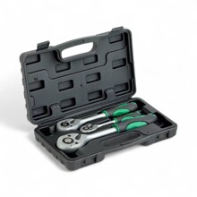 Набор трещоток 3 предмета 1/2,3/8,1/4, в кейсе