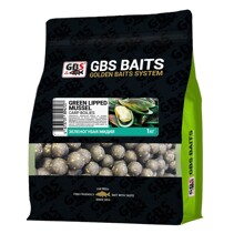 Бойлы вареные GBS Green Lipped Mussel (зеленогубая мидия) 20 мм, 1кг