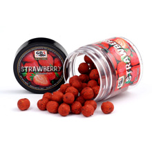Бойлы вареные насадочные GBS Strawberry (клубника) 15мм (100 г, банка)