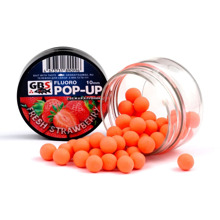 Бойлы плавающие POP-UP 10 мм GBS FRESH STRAWBERRY (свежая клубника) 55г банка