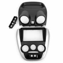 Рамка для магнитолы 9 лада Гранта Снежка/Черный