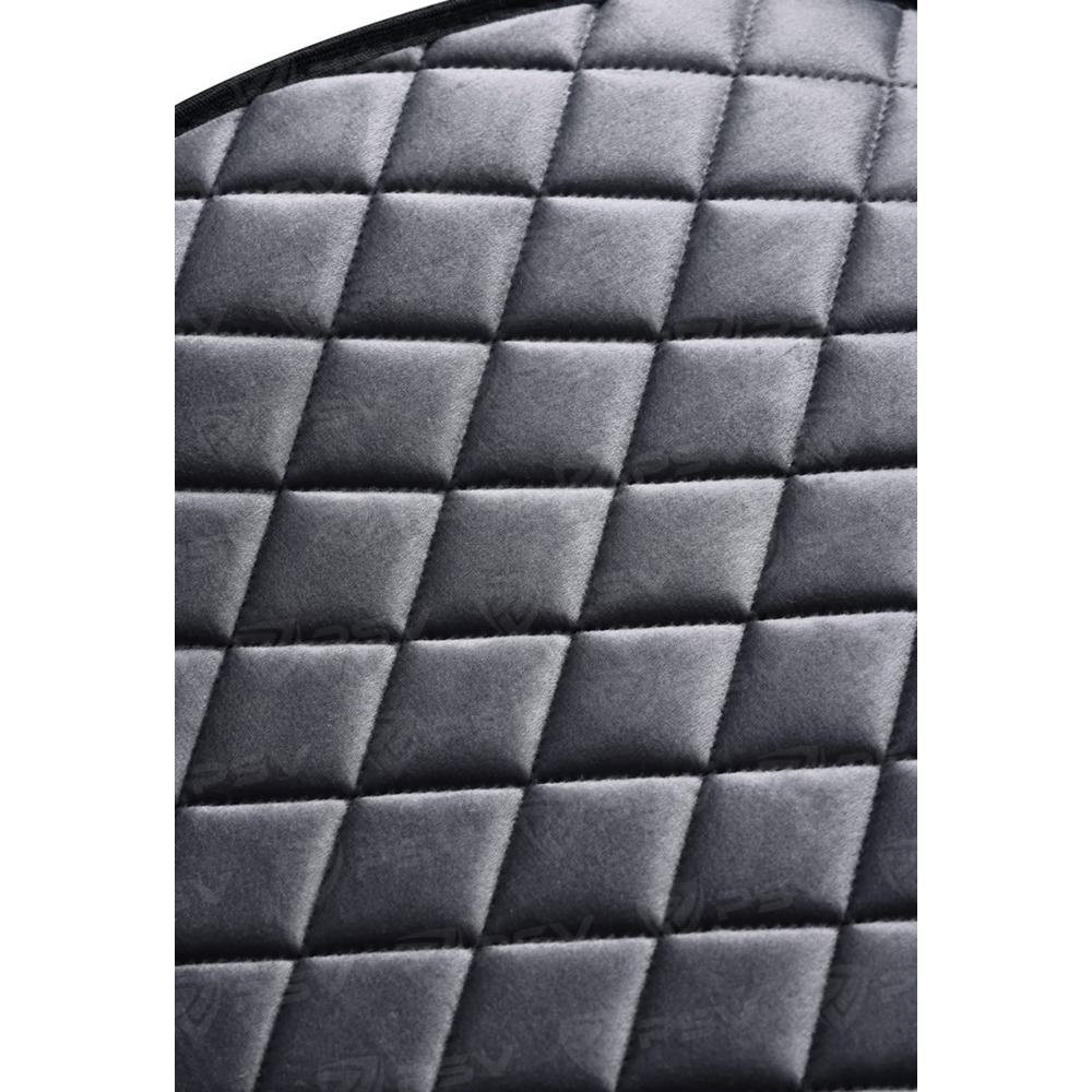 Комплект накидок на весь салон 3D Romb Next PLUS, материал Велюр, цвет черный, строчка серая, кант черный Комплект накидок на весь салон 3D Romb Next PLUS, материал Велюр, цвет черный, строчка серая, кант черный