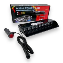 Прожектор со стробоскопом 250*105*33мм, красно-синий-белый свет-стробоскопы, 2100люм, 4,3 W