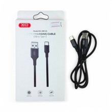 Телефонный кабель для TYPE-C, 1 м, 2,4 A, материал нейлон, цвет черный