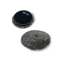 Полировальный круг из шерстяного меха 130 мм, на подложке 10 мм, цвет серый