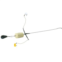 Оснастка для донной ловли с Гидропланктон Гейзер, т-образная с лидкором, 2 крючка Iseama №13, грузило 50г