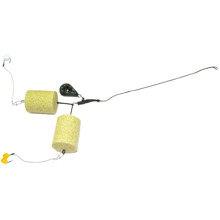 Оснастка для донной ловли с Гидропланктон Гейзер с лидкором, 2 крючка Iseama №13, грузило 70г