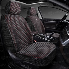 Накидки на передние сиденья 5D Xolodok 2 FRONT, материал холодок, цвет черный, строчка красная, кант черный