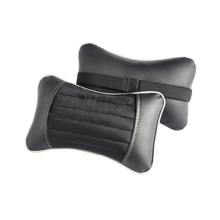 Подушка автомобильная под шею MONACO, цвет черный/черный/серый/серый