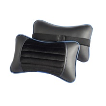 Подушка автомобильная под шею MONACO, цвет черный/черный/синий/синий