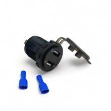 Врезной разъем USB на 2-порта, SKU-T80 3.1A, 12V/24V, с вольтметром