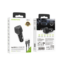 Телефонное азу 2 usb, 2,4 a + кабель Micro USB 1 м, 2,4 A, цвет черный