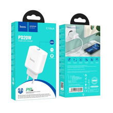 Телефонное сетевое зу pd 1 type-c 20w, цвет белый