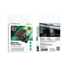 Телефонный держатель на дефлектор магнитный, цвет черный/красный