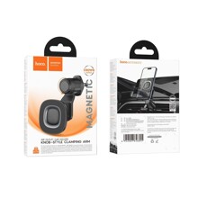 Телефонный держатель на дефлектор поворотный, магнитный, цвет черный/металлический серый