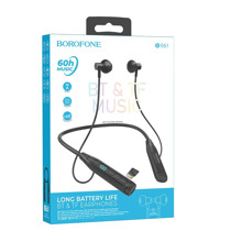 Наушники беспроводные спортивные с поддержкой TF card, цвет черный