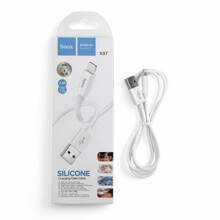 Телефонный кабель для IPhone - USB, 1 м, 2,4 A, материал нейлон, цвет белый