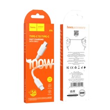 Телефонный кабель type-c - type-c, 1 м, 3 A, 100W цвет белый