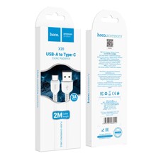 Телефонный кабель для TYPE-C - USB, 2м, 2A, материал пвх, цвет белый