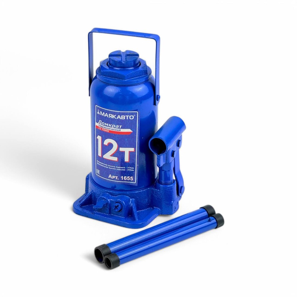 Домкрат гидравлический бутылочный 12 т, 215-410 мм Домкрат гидравлический бутылочный 12 т, 215-410 мм