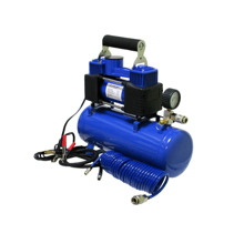 Компрессор 6 л/мин с ресивером 12в, ac 6206 двухпоршневой