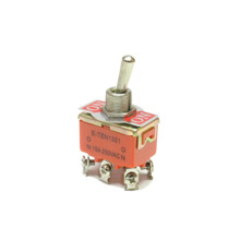 Тумблер 250V 6A, NO-ON двухполюсный м5 (10 в коробке)0