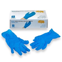 Перчатки Нитрило-виниловые, цвет Синий, размер S (100 шт)