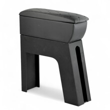 Подлокотник для газели 3302 с подстаканником, цвет черный, строчка черная, ромб черный