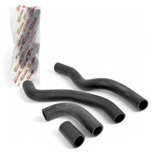 Комплект патрубков радиатора для ваз-21082, 2114-15 инжектор (из 4-х шт.) черная резина VPT