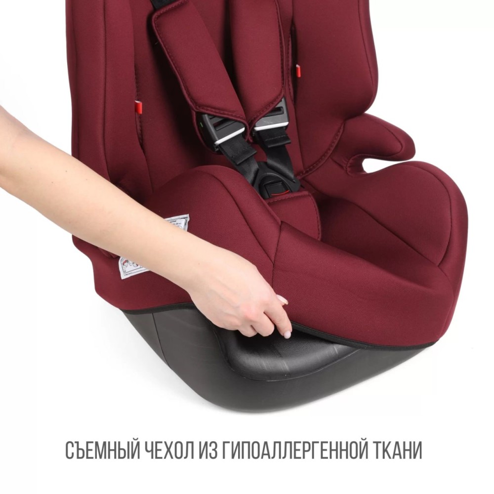 Автокресло basic Atlantic ZL513 (9-36 кг, 1-12 лет) 3 в 1, цвет бордо Автокресло basic Atlantic ZL513 (9-36 кг, 1-12 лет) 3 в 1, цвет бордо