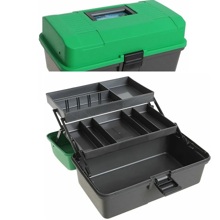 Ящик для снастей двухполочный, цвет зеленый