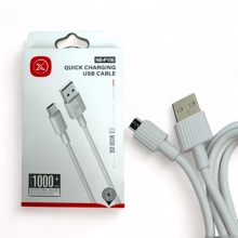 Телефонный кабель для Micro USB- USB, 1 м, 2,4 A, маетриал пвх, цвет белый
