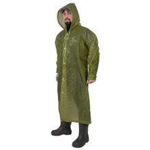 Плащ -дождевик EVA 76*130см, на кнопках с капюшоном, цвет армейский зеленый, р. 56-58